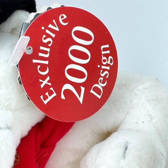 2000 Coca-Cola Exclusive Polar Bear Bean Bag Plush Toy With Red Scarf - Picture 5 of 14